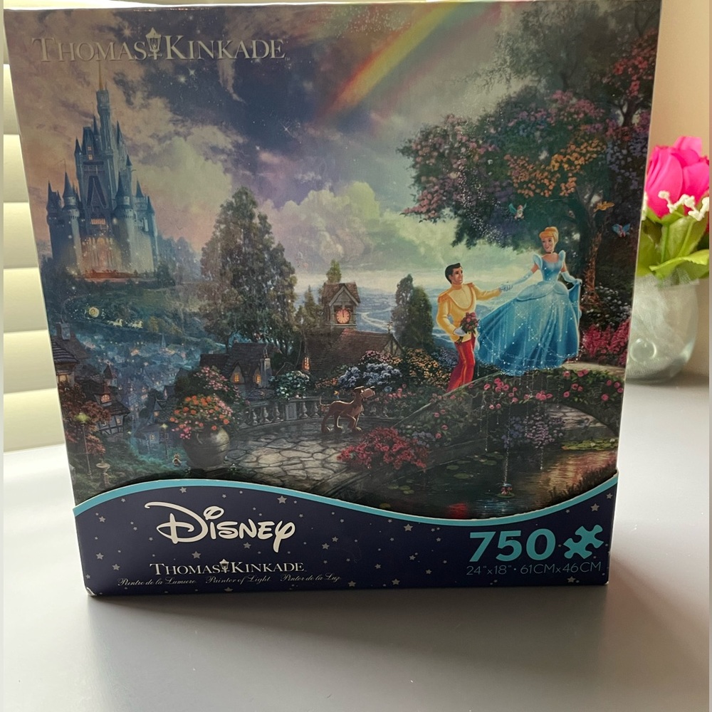 Thomas Kinkade Disney Dreams Cinderella Wishes Upon A Dream 750 Piece Puzzle